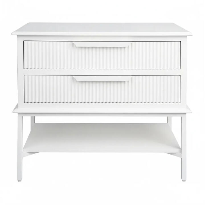 Aimee Bedside Table, Large, White Aimee Bedside Table, Large, White