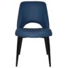 Albury Commercial Grade Vinyl Dining Chair, Metal Leg, Blue / Black