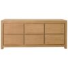 Amsterdam Mindi Wood 6 Drawer Dresser, Natural Amsterdam Mindi Wood 6 Drawer Dresser, Natural