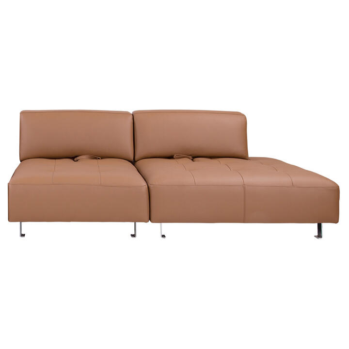 Bellamy Full Top Grain Leather Modular Sofa, 1.5 Seater with Right Terminal, Mocha Bellamy Full Top Grain Leather Modular Sofa, 1.5 Seater with Right Terminal, Mocha
