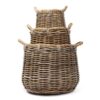 Cabo 3 Piece Cane Round Basket Set