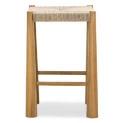 Caliste Woven Rope & Teak Timber Indoor / Outdoor Counter Stool