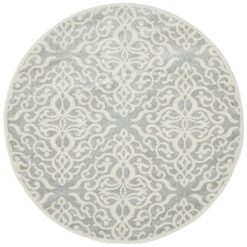 Chrome Lydia Modern Round Rug, 240cm