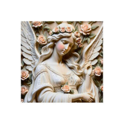 "Heavenly Rose Angel" Acrylic Canvas Wall Art Print, 60cm, Type B