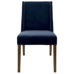 Ithaca Fabric Dining Chair, Navy Velvet
