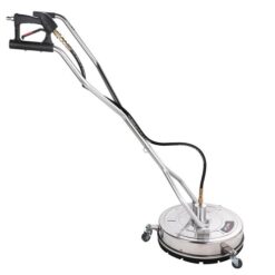 JET-USA 21" Stainless Steel Pressure Washer Surface Cleaner with Yoke Handlebar, 3/8" Fitting, For Concrete Driveway Patio Floor