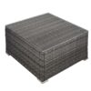 LONDON RATTAN 1 Piece Outdoor Wicker Coffee Table, Grey