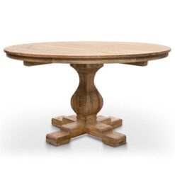 Mallory Reclaimed Elm Timber Round Dining Table, 140cm, Natural