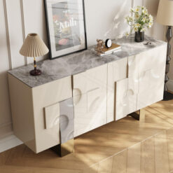 Molin Sintered Stone Top 4 Door Sideboard, 160cm