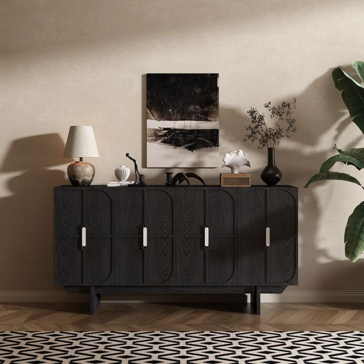 Oaklin Wooden 4 Door Sideboard, 150cm Oaklin Wooden 4 Door Sideboard, 150cm