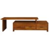 Paris Solid Mahogany Timber 3 Drawer 150cm Extendable TV Unit - Light Pecan Paris Solid Mahogany Timber 3 Drawer 150cm Extendable TV Unit - Light Pecan