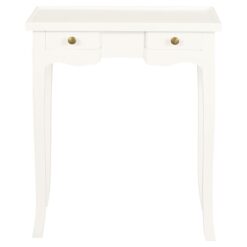 Queen Ann Mahogany Timber Phone Table, 62cm, White
