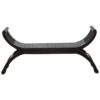 Quon Liam Mahogany Timber Curved Bench, 130cm, Chocolate Quon Liam Mahogany Timber Curved Bench, 130cm, Chocolate