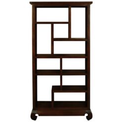 Quon Liam Mahogany Timber Display Shelf / Room Divider, Mahogany