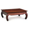 Quon Liam Mahogany Timber Square Coffee Table, 90cm, Mahogany