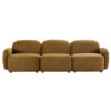 Ramona Chenille Fabric Modular Sofa, 3 Seater, Toffee