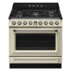 Smeg 90cm Victoria Dual Fuel Pyro Freestanding Cooker - Cream