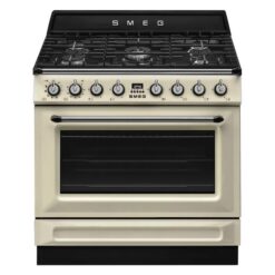 Smeg 90cm Victoria Dual Fuel Pyro Freestanding Cooker - Cream