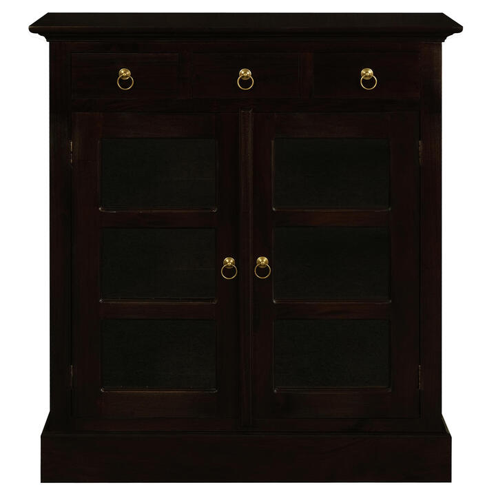 Tasmania Mahogany Timber 2 Door 3 Drawer Chest, Chocolate Tasmania Mahogany Timber 2 Door 3 Drawer Chest, Chocolate