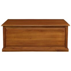 Tasmania Mahogany Timber Blanket Box, Large, Light Pecan