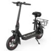 VALK Electric Scooter with Seat, Disc brakes, 12" Tyres, Motorised eScooter for Adults Teens Commuter