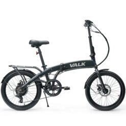 VALK Shuttle 5 Electric Folding Bike, 20" Tyres, Shimano 7-Speed, Dark Grey