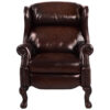 Vaughn Full Top Grain Leather Wing Back Recliner Armchair, Vintage Brown Vaughn Full Top Grain Leather Wing Back Recliner Armchair, Vintage Brown