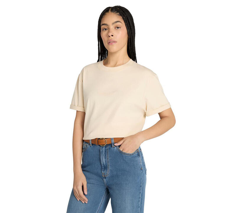 Women's Lush Comfort Short-Sleeve T-Shirt Beige Women's Lush Comfort Short-Sleeve T-Shirt Beige