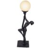 Agneta Lady Figurine Decor Lamp, Dark Bronze