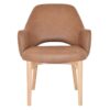 Albury Commercial Grade Pelle / Benito Fabric Tub Chair, Timber Leg, Tan / Natural Albury Commercial Grade Pelle / Benito Fabric Tub Chair, Timber Leg, Tan / Natural