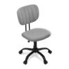 Artiss Armless Office Chair with Wheels- Ergonomic 360° Swivel Home Office Desk Chair- Height Adjustable Computer Task Chair with Fabric Back and Seat