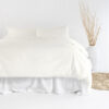Bambury Temple Organic Cotton Quilt Cover Set, King, Ivory