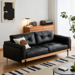 Belsa Faux Leather Sofa, 3 Seater