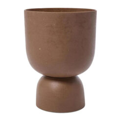 Blanche Polystone Planter Pot, Large, Clay