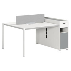 Brynex Plus Modular Office Workstation, 2 Seater Primary Desk with Divider Screen, 155cm