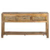 Byron Mango Wood & Rattan Console Table, 150cm, Natural