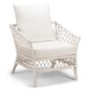 Charlotte Rattan Armchair, White Charlotte Rattan Armchair, White