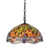 Claudia Tiffany Stained Glass Pendant Light, Large