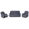 Danville 3 Piece Fabric Recliner Sofa Set, 3+1+1 Seater
