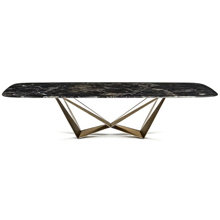 Domerio Marble & Stainless Steel Dining Table, 180cm Domerio Marble & Stainless Steel Dining Table, 180cm