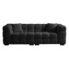 Emberly Boucle Fabric Modular Sofa, 3 Seater, Charcoal Emberly Boucle Fabric Modular Sofa, 3 Seater, Charcoal