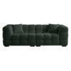 Emberly Boucle Fabric Modular Sofa, 3 Seater, Dark Green Emberly Boucle Fabric Modular Sofa, 3 Seater, Dark Green