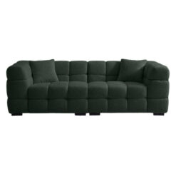 Emberly Boucle Fabric Modular Sofa, 3 Seater, Dark Green