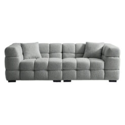 Emberly Boucle Fabric Modular Sofa, 3 Seater, Pepper Salt