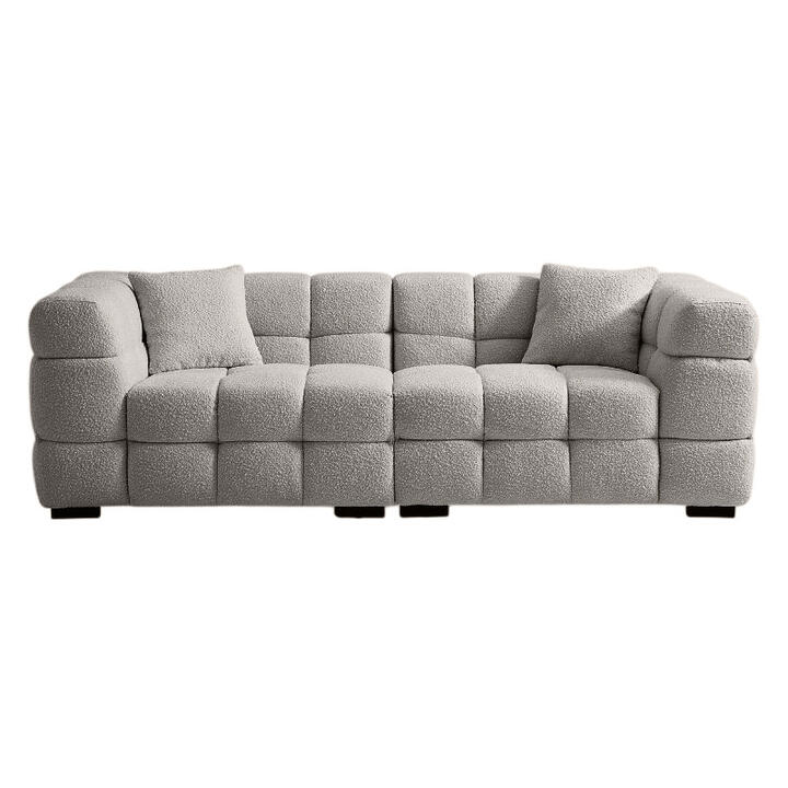 Emberly Boucle Fabric Modular Sofa, 3 Seater, Stone Emberly Boucle Fabric Modular Sofa, 3 Seater, Stone