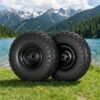 Gardeon 2pcs- 4.10/3.50-4 Tire And Wheel Flat Free- 26cm Solid Rubber Tires with 5/8 Axle Bore Hole And Double Sealed Bearings- Perfect for Wheelbarro