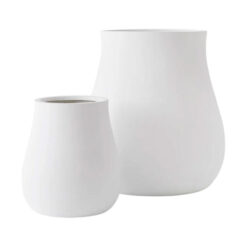 Giga 2 Piece Polystone Pot Set, White