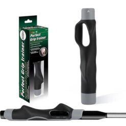 Golf Grip Trainer for Right-Handed Players - Correct Hand Position Tool with Non-Slip Rubber, Fits Most Clubs (Grey)