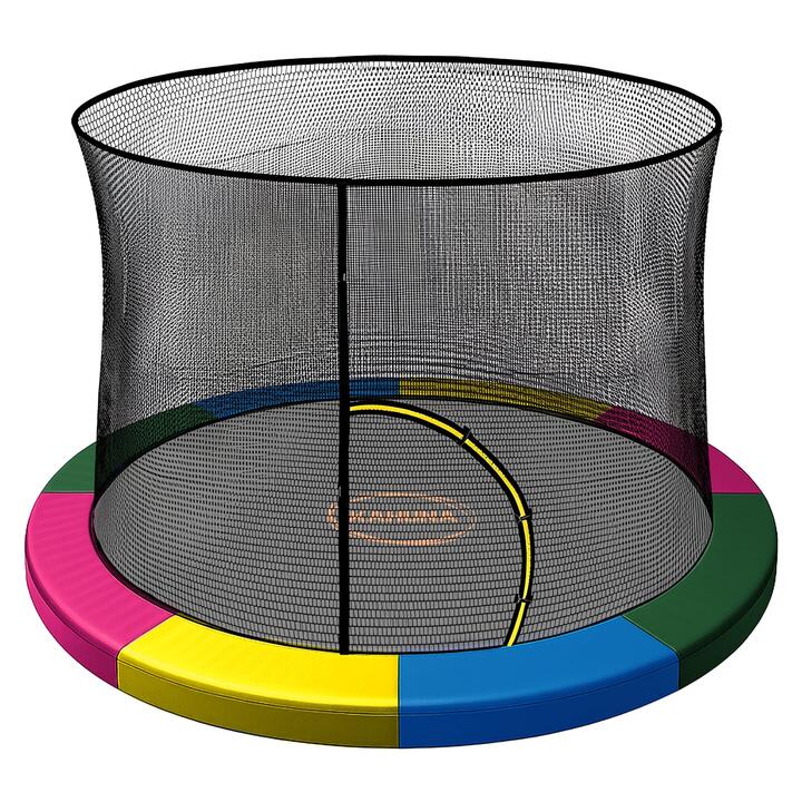 Kahuna 14ft Trampoline Pad and Net - Rainbow Kahuna 14ft Trampoline Pad and Net - Rainbow