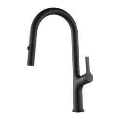 Kitchen Laundry Bathroom Basin Sink Pull Out Mixer Tap Faucet in Black